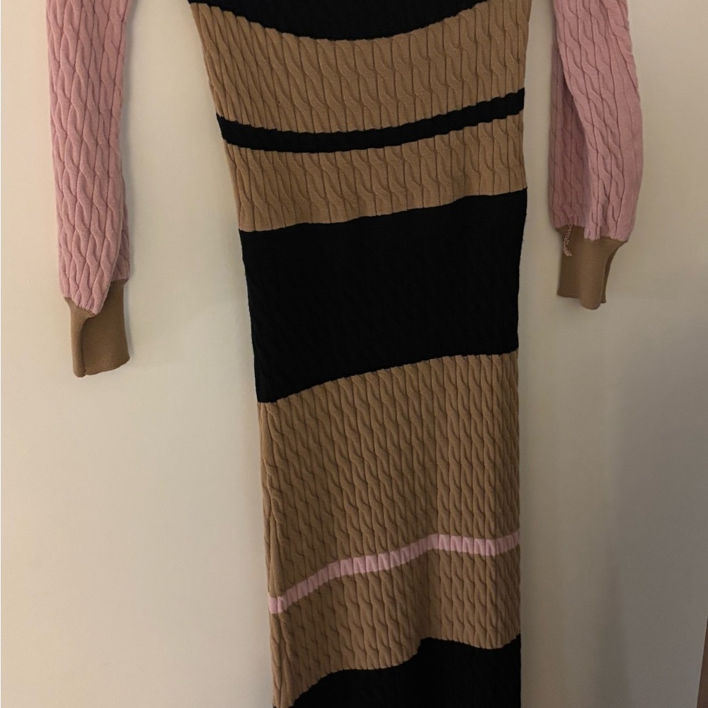 Favorite Daughter Pink Tan Bodycon Dress